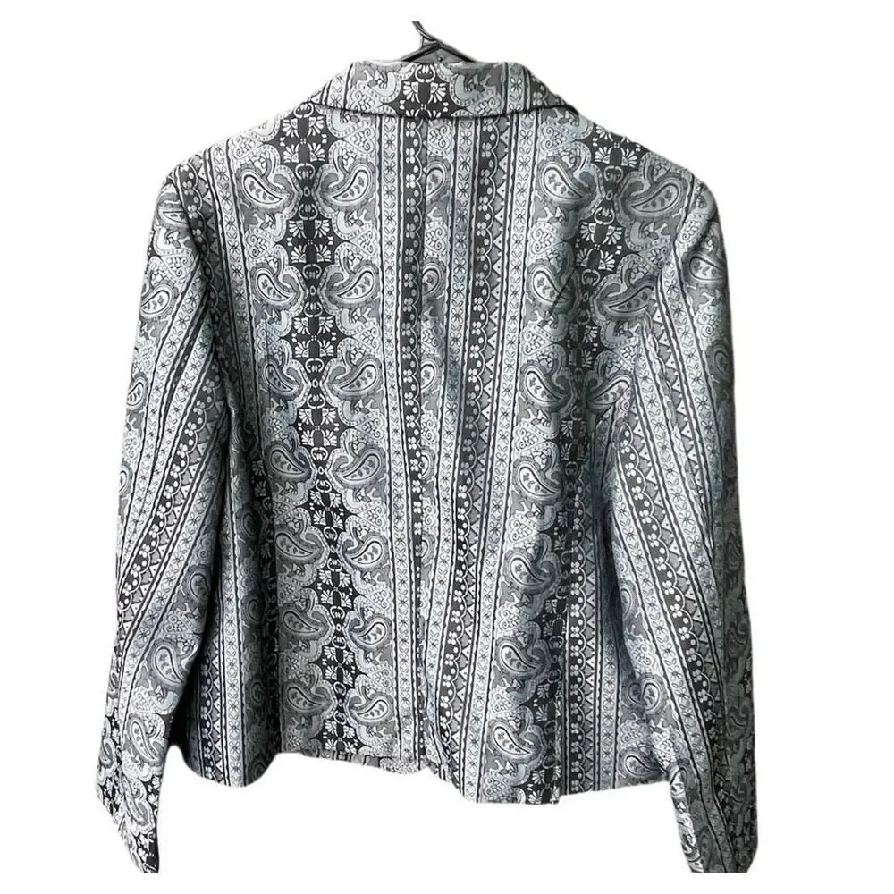Robert Louis size L 75% silk brocade jacket. Two button front. - Picture 2 of 8